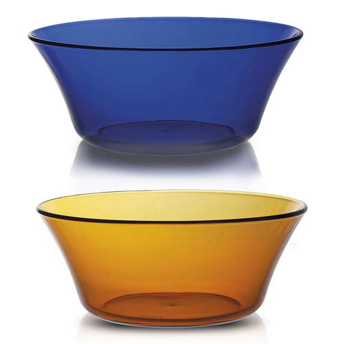 Lys Salad Bowl Set of 2 Amber and Saphir