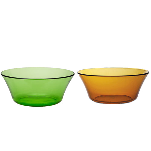 Lys Salad Bowl Set of 2 Amber and Green
