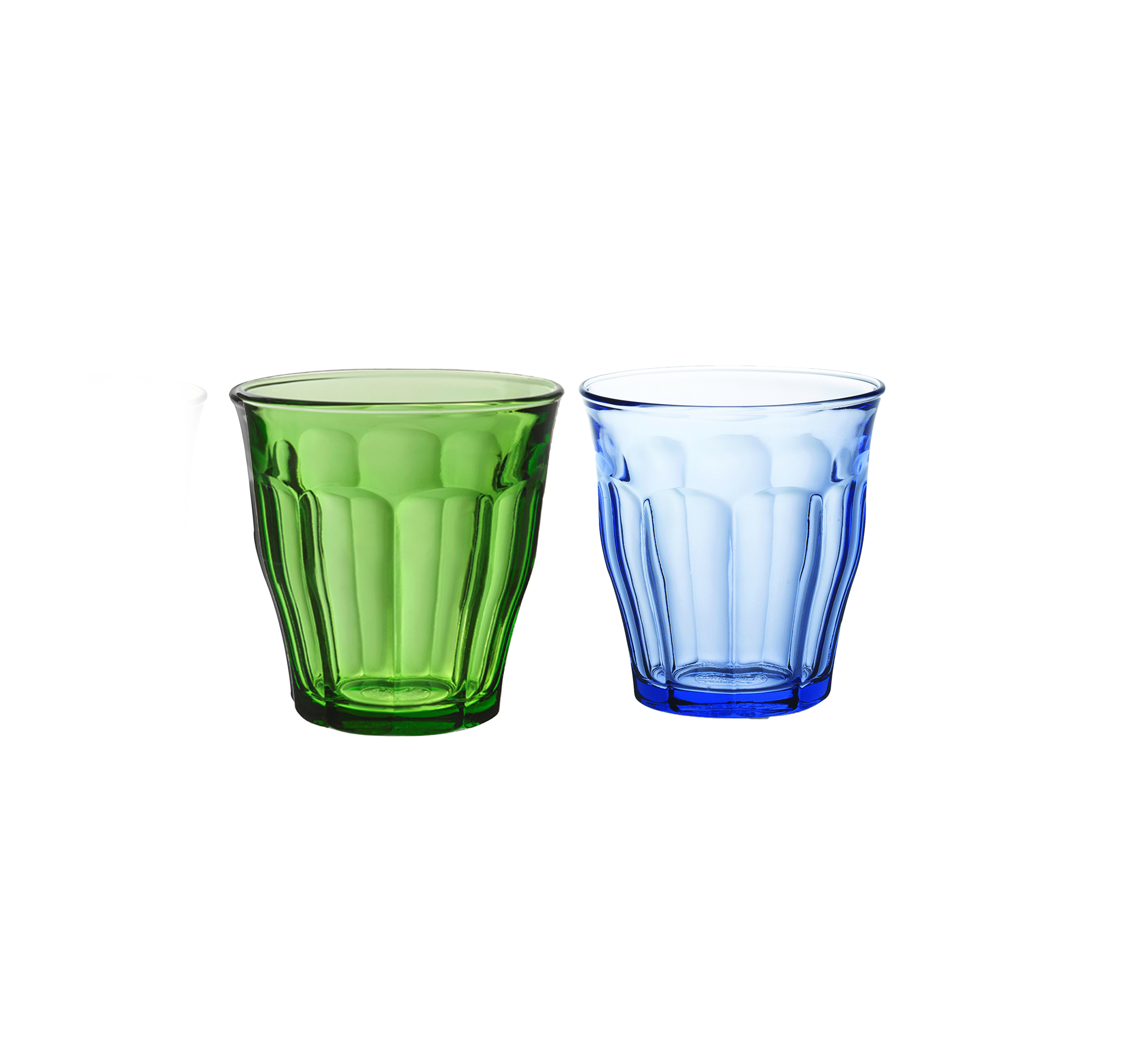 Verres à vin Duralex Picardie Marine et Vert (lot de 3) – Lot de 6 (250 ml)
