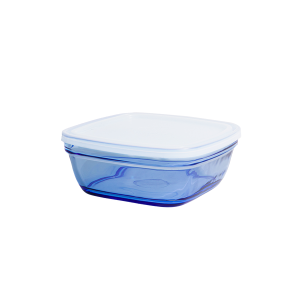 Freshbox - Boîte de conservation carrée colorée avec couvercle translucide - 17 cm 1,15L